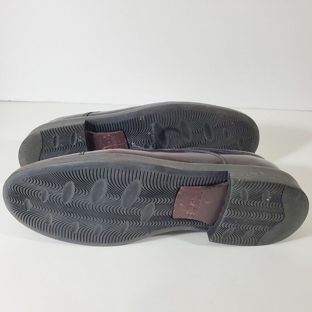 Johnston Murphy Oxford Shoes 9.5 M Minzer Dark Burgundy Lace Up 20-1253 Cap Toe - Picture 11 of 12